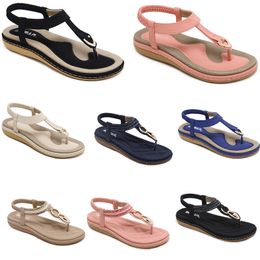 2024 zomer vrouwen schoenen Sandalen lage hakken Mesh oppervlak Vrije tijd Moeder Zwart wit grote maat 35-42 J29-1 GAI