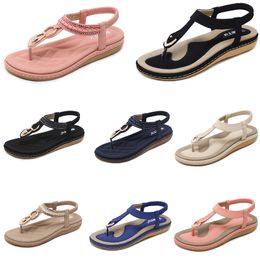 Sandales à talons bas pour femmes, chaussures d'été, surface en maille, loisirs, maman, noir, blanc, grande taille 35-42, J54 GAI, 2024