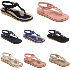 Sandales à talons bas pour femmes, chaussures d'été, surface en maille, loisirs maman, noir et blanc, grande taille 35-42, J57 GAI, 2024