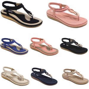 Sandales à talons bas pour femmes, chaussures d'été, surface en maille, loisirs maman, noir et blanc, grande taille 35-42, J59 GAI, 2024