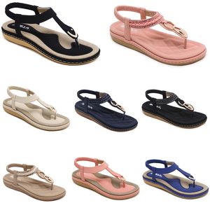Sandales à talons bas pour femmes, chaussures d'été, surface en maille, loisirs maman, noir et blanc, grande taille 35-42 J48 GAI, 2024