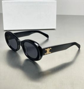 Lunettes de soleil designer pour femmes lunettes de soleil hommes cel arc triomphe ovale cadre rétro petit chat rond