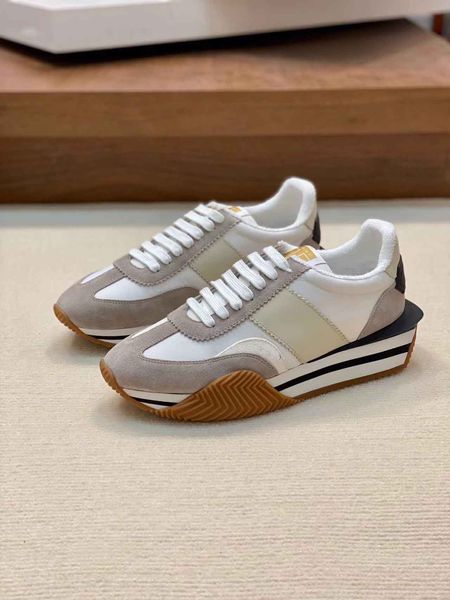 2024 Súper calidad Ford James Sneaker Shoes Side Stripe Skateboard Walking Gamuza Nylon Cuero Chunky Suela de goma Malla Deportes Descuento Entrenador Senderismo Caja de zapatos