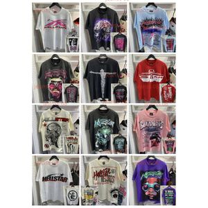 2024 T T-shirts Hellstar Shirt Mens Women Designer Cottons Tops T Man Casual Shirt S Vêtements de rue TEES22