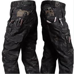 2024 Tactische broek Mannen Waterdichte broek Mannen Gevecht broek buiten Multipocket Wearresistant Cargo Pant 240415