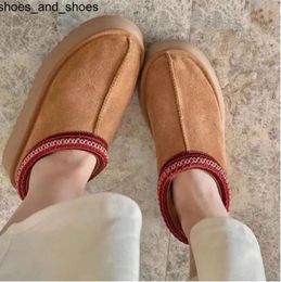 2024 TASMAN SLIPPERS TAZZ MUSTARD GREED CHESTNUT FOURS SLIDS SHEMSHING Classic Ultra Mini Platform Boot Winter Femmes Chaussures Slip-On Salle Suede Superbe Laine Fall Dust + Card