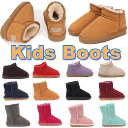 2024 Tazz Tasman enfants bambin bébé bottes enfants garçons filles bottes pantoufles femmes hiver chaud enfants en peluche chaussures chaudes australie daim botte de neige 22-35