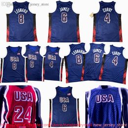 2024 Team USA Jerseys de basket-ball 5 Anthony Edwards 4 Stephen Curry 6 Lebron James Kawhi Leonard Joel Embiid Davis Tatum National Kevin Durant Devin Booker Bam Adebayo