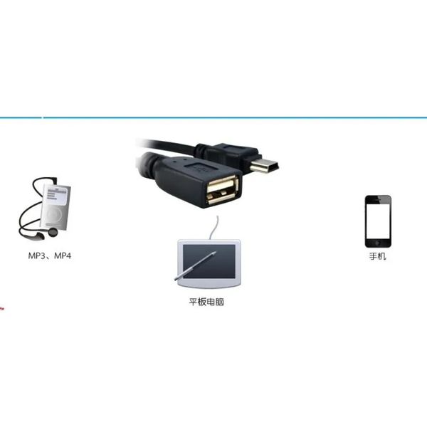 2024 Prueba antes de enviar USB A USB a Mini USB B Adaptador de cable masculino 5p Cable de datos de puerto V3 V3 para la tableta de audio para automóvil para MP3 MP4 para datos OTG