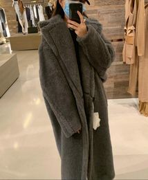 2024-Manteau Teddy Max court pour femme de la plus haute qualité, manteau d'hiver en laine d'alpaga, vêtements d'hiver longs pour femme en laine de chameau une pièce