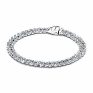 2024 De NIEUWE Nieuwste 925 Zilveren Sprankelende Volledige Diamanten Hart Zon Serie Armband DIY Paar Armband