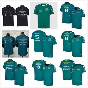 2024 Los nuevos polos para hombre Aston Martin Aramco Cognizant F1 Polos 23 24 Equipo oficial Polo Verano para hombre Casual Secado rápido Tamaño de manga corta S-5XL