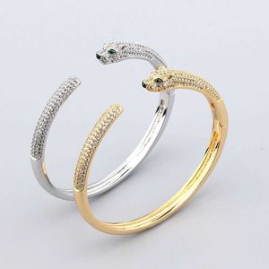 2024 Dunne nagel elastische armband voor mannen en vrouwen Nieuwe Kaya Familie Half Diamond Leopard Ring Eenvoudig 925 Zilver Licht Luxe Sieraden Vrouwen Populair op de inte