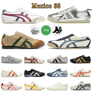 2024 Tiger Mexico 66 sneakers zwarte hardloopschoenen Onitsukass slip-on sport buiten schoenhoenheren beige joggen wandelen bruine chaussure Japan canvas heren dames trainers