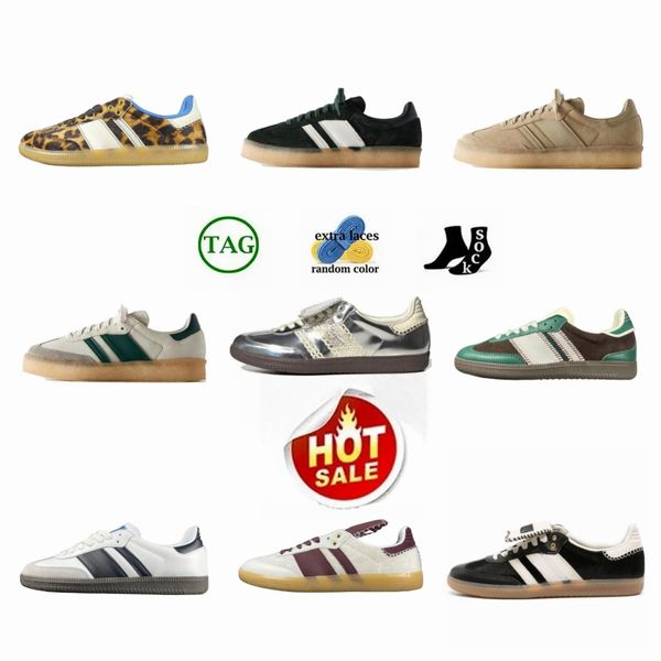 2024 Tiktok Leopard Designer Zapatos para hombres y mujeres De Training Zapatos casuales Wales Bonner Adolescente Tendencia Zapatillas de deporte de lujo Plataforma Moda Estrella Misma calidad superior OG