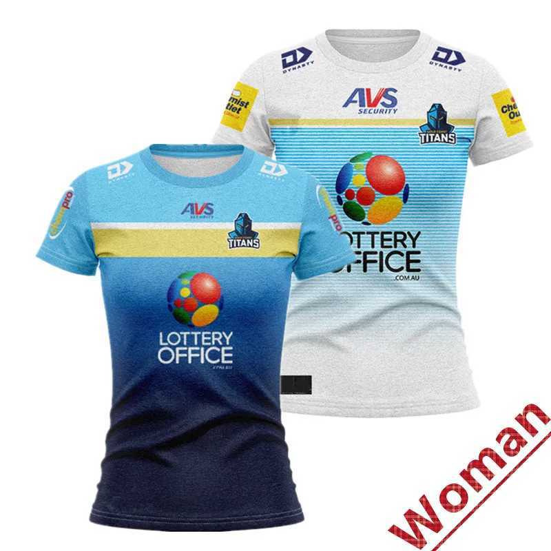 2024 Titans Home Away Rugby Jersey - Femme S-3xl Imprimer le numéro de nom personnalisé