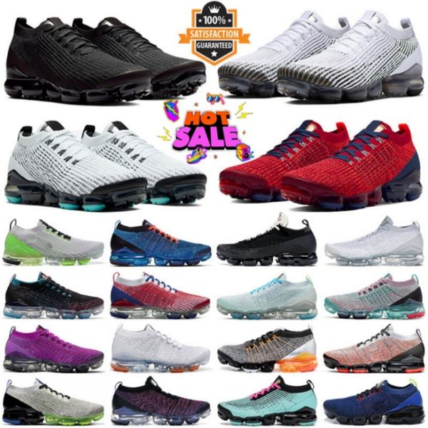 2024 TN Plus Flynit Zapatillas para correr Fly Knit 3.0 Hombres Triple Negro Oreo Offs Blanco South Beach Noble Rojo Láser Oro Rosa Rosa Deportes Zapatillas deportivas Hombres Mujeres Entrenadores