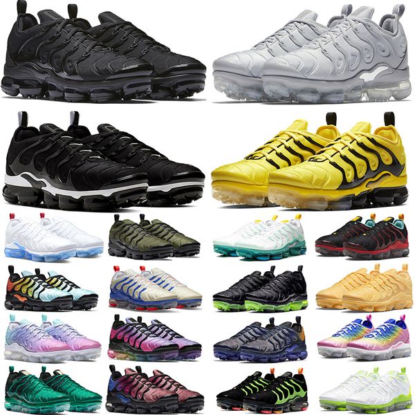 2024 tn plus chaussures de course hommes femmes tns triple noir blanc violet bleu noir volts université bleu lime vert violet baskets pour hommes baskets d'extérieur