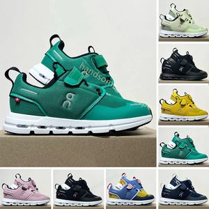 2024 peuter sneakers op het runnen van cloud kinderen schoenen jeugdjongen meisjes federer trainers babysontwerper schoen baby sport zwart roze blauw 22-35 r8