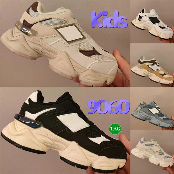 Nuevos 9060s zapatos bajos para niños niño 9060 zapatillas de deporte para niña zapatillas planas blanco negro rosa azul verde zapatillas de deporte para niños entrenador deportivo para niñas zapato para niños EUR 36-37