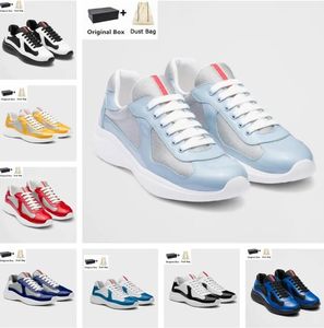 2024 Top Design Casual Schoenen America Cup Lage Top Sneakers Stof Lakleer Heren Rubberen Zool Fiets Stof Skateboard Wandelen EU38-46 Met Doos