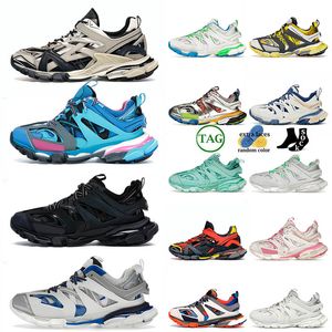 2024 Top Designer Shoes Triple S Track 3 3.0 Zapatos casuales Transparente Nitrógeno Cristal Suela Plataforma Vintage Mocasines Hombres Mujeres Entrenadores Zapatillas de deporte con caja