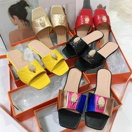 kurt geiger slides sandals shoes Femme Designer Eagle Head Embedded pantoufles de luxe flat sneakers mocassins livraison gratuite chaussures 【code ：L】