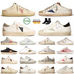 2024 Top Designer Star Sneakers zapatos de vestir para hombres Luxury Supperstars Sporters sucios Dirty Gold Gold Nappa Leather Suede Stars Mens Entrenadores