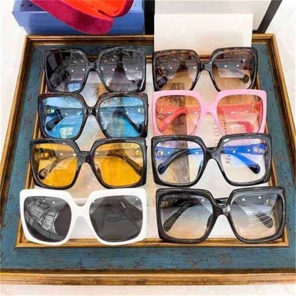 2024 Diseñadores principales 10% de descuento en el diseñador de lujo Nuevas gafas de sol para hombres y mujeres 20% de descuento en la versión G-Family Plate Square de la Versión de NI Ni Presiona Pequeña prueba UV GG0876KAJIA