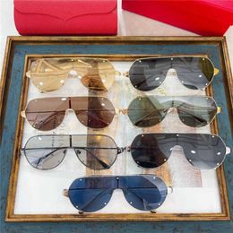 2024 Top Designers Nouveaux lunettes de soleil de créateur de luxe Kajia Integrated Lens Fashion Net Red Personomy