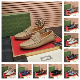 2024 Top Fashion Brorn Men Chaussures Loafer Large taille 38-45 Chaussures en cuir décontractées de luxe pour hommes confortables Mocassin Elegant Man Designer Robe Chaussures
