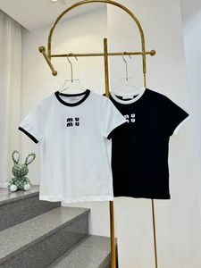 MIU Fashion T-shirt pour femmes de haute qualité Coton Round Coule T-SEE LE TE-SEULER