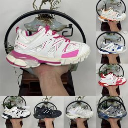 2024 Top Fashion Women Heren Trainers Tracks 3.0 Designer Casual schoenen Rubber zool Bottom Clear Red Red Mesh Nylon White Black Pink Foam Sneakers Platform Sport