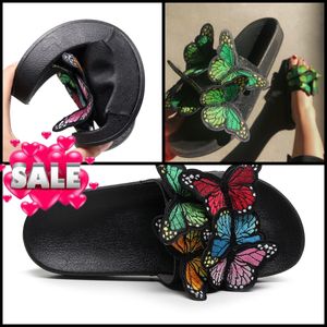 2024 Top GAI Slipper sandaal platform vlinder Slippers Designer dames Zomer Platte Slippers buiten zwembad Sliders strand Schoen eur 36-41