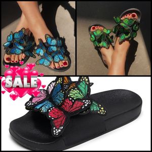 2024 Top Gai Slipper Sandal Platform Plateau Butterfly Designer Womans Summer Flip Flip Flip Outdoors Pish Sliders Beach Shoe