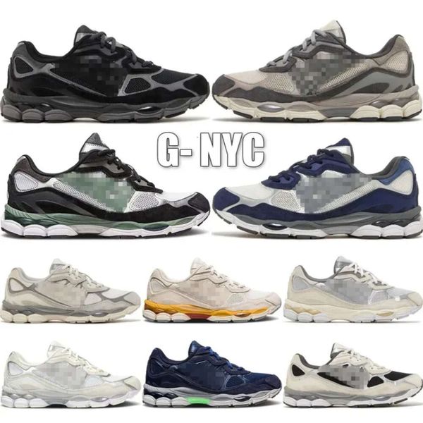 2024 TOP GEL NYC Marathon Running Chaussures 2024 Designer Géo Concrete Navy Steel Obsidian Gris Crème blanc noir Ivy Outdoor Trail Sneakers Taille 36-45 HOT