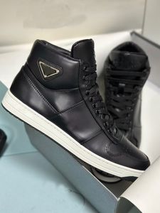 2024 Top Luxury Men Prax 01 Zapatillas de deporte Zapatos Re-Nylon High-Top Entrenadores técnicos Plataforma de cuero de becerro negro Suela Vestido de fiesta Monopatín al aire libre Zapato para caminar EU38-46