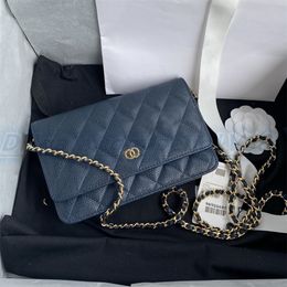 2024 Top Quality Designer Bolsa de Ombro Cadeia Bolsa Bolsa Bolsas Dupla Carta Sólida Fivela De Pele De Carneiro Caviar Padrão Mulheres Luxo Sacos de Noite Totes