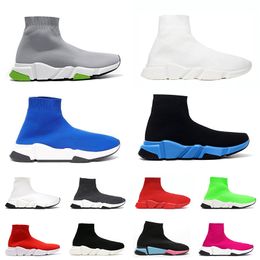 2024 topkwaliteit originele sokken hardloopschoenen gebreide trainingsschoenen zwart en witte graffiti roodgele snelheid trainingsschoenen sneakers mannen dames