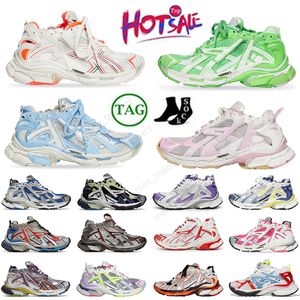 2024 Runners de pista de alta calidad 7.0 Diseñadores Zapatos casuales Paris Womens Menses Graffiti Negro Blue Red Burgundy Jogging Pistas de senderismo Runner 7.5 Dhgate Dhgate