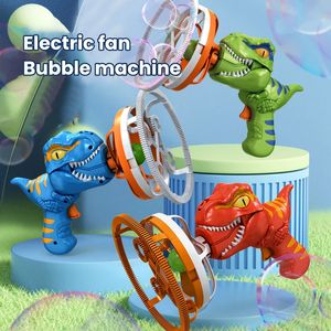 2024 Top verkopende bubbelblaasspeelgoed Childrens Handheld Dinosaur Bubble Machine Cartoon Blowing Bubble Gun Toy Gift 240507