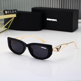 2024 Top zonnebrillen Polaroid lensontwerper Dameshoens goggle Senior brillen voor dames bril frame vintage metalen zonnebrillen os 0524