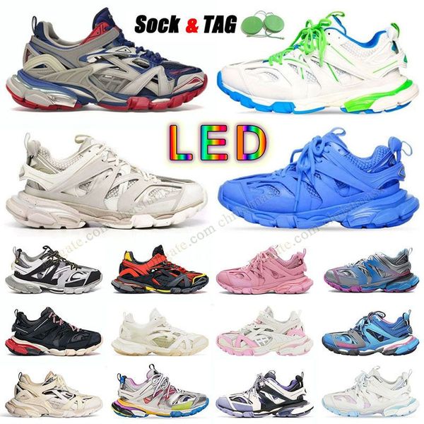 2024 tops track led 3.0 2.0 zapatos casuales diseñador para hombre para mujer moda caminar pistas corredor zapatillas de deporte plataforma inferior completo blanco y negro rosa amarillo gris mocasines traienrs