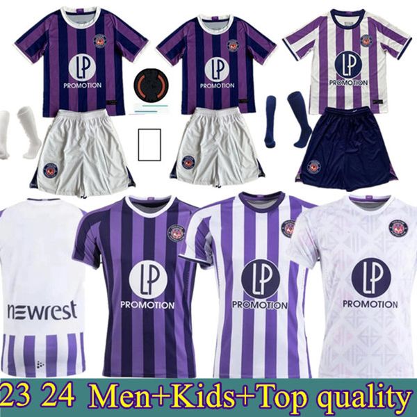 2024 Jerseys de football Toulouse Cissoko Dallinga Casseres Home Away Maillot de Foot 24 25 Aboukhlhl Rouault Ado onaiwu Men Kids Football Shirts Uniforms