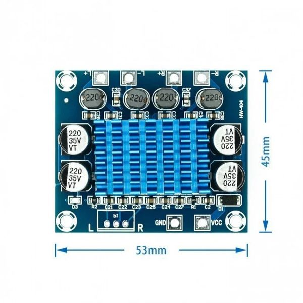 2024 TPA3110 XH-A232 30W+30W 2.0 canal Digital estéreo Audio Amplificador de alimentación de audio DC 8-26V 3A para TPA3110 XH-A232 AMPLIFICADOR