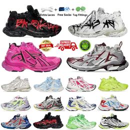 2024 Piste Runners Sneakers 7.0 Designer Casual Shoes Platform Platform Brand Graffiti déconstruction Transmit Women Men Tracks Trainers Runner 7 Tess S Flat Sneakers Chaussures