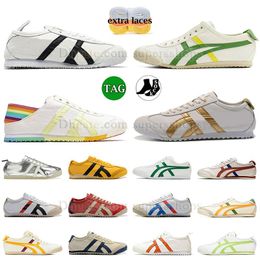 2024 Trainer Tiger Mexico 66 Platformloopschoenen Chaussure Lage combinatie Outdoor schoen OG Summer Loafers Onitsukass Asix Perkament Beige Japan Lederen Sneaker