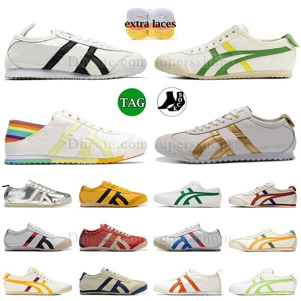 2024 entrenador tigre mexico 66 plataforma zapatillas de carrera chaussure bajo zapato al aire libre mocasines de verano Onitsukass asix pergamio beige japón de cuero zapatillas