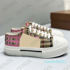 2024 Trainers Classic Plaid Sneaker Cotton Outdoor Lace Up Shoes With Box No485