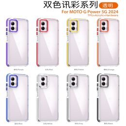 2024 Étuis de téléphone transparents pour Moto G 5G Power 5G 2024 Play Moto G Stylus Protection Fall Protection Anti-Fall Couvre d'usine mixte